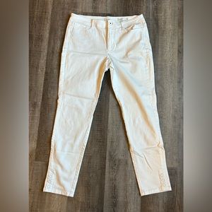 J•Jill Denim Authentic Fit Slim Ankle White Jeans Size 10